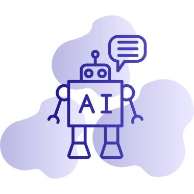  Chatbot simgesi, vektör illüstrasyonu basit tasarım