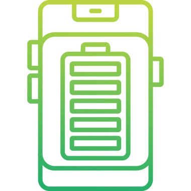 Tam mobil pil vektör çizimi