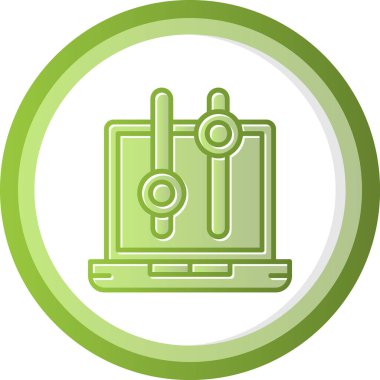 dizüstü bilgisayar simgesi, vektör illüstrasyonu basit tasarım