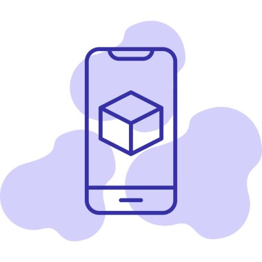 Görüntüde Artırılmış Gerçeklik simgesine sahip akıllı telefon 