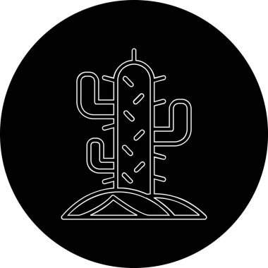 Kaktüs. Web simgesi basit illüstrasyon 