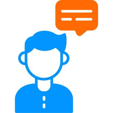 converstation simgesi, vektör illüstrasyonu basit tasarım