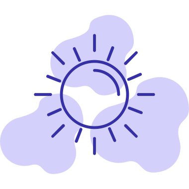 Güneş. Web simgesi basit illüstrasyon 