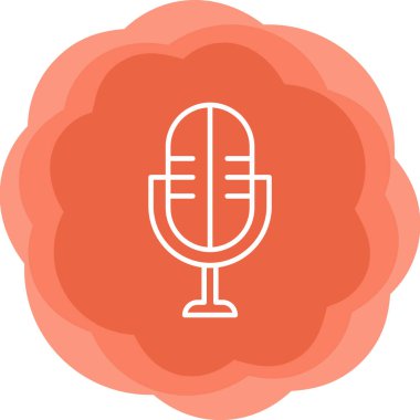 mikrofon simgesi vektör illüstrasyonu 