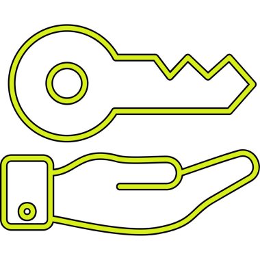 anahtar simgesi, vektör illüstrasyonu basit tasarım