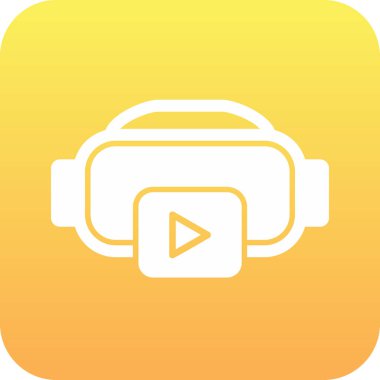 vr gözlük simgesi vektör illüstrasyonu