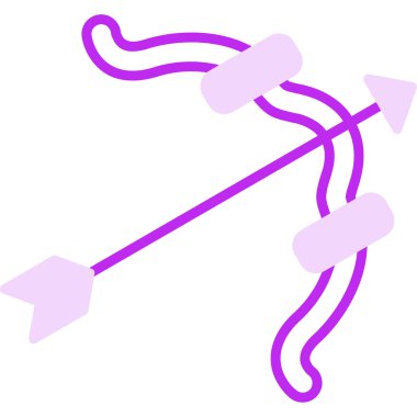 Yay ve Ok ağ simgesi, vektör illüstrasyonu