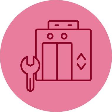 Asansör simgesi, vektör illüstrasyonu basit tasarım