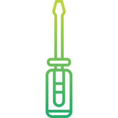 tornavida simgesi. Web için tornavida simgesinin karikatür çizimi