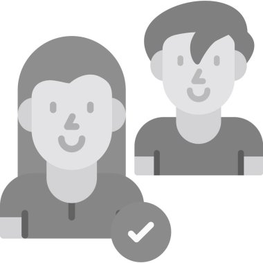 İş Arkadaşları simgesinin vektör illüstrasyonu