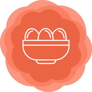 Kavanozda haşlanmış yumurta. Web simgesi basit illüstrasyon