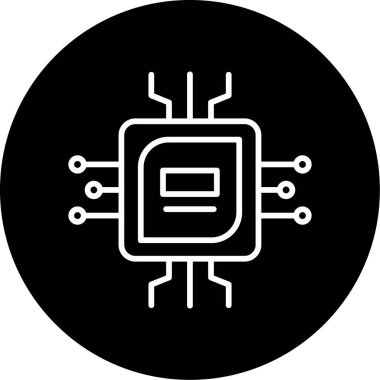 cpu icon, vector illustration simple design