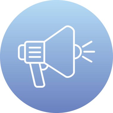 megafon web simgesi, vektör çizim 