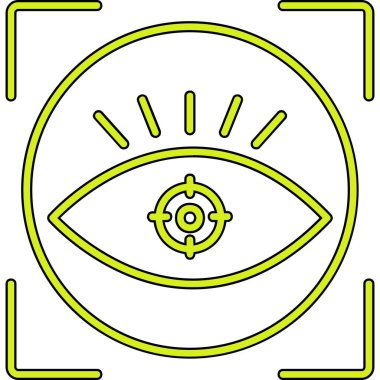vizyon web simgesi, vektör illüstrasyonu 