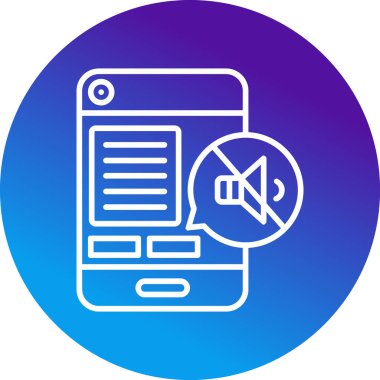 Ses akıllı telefon simgesi yok, vektör illüstrasyonu 