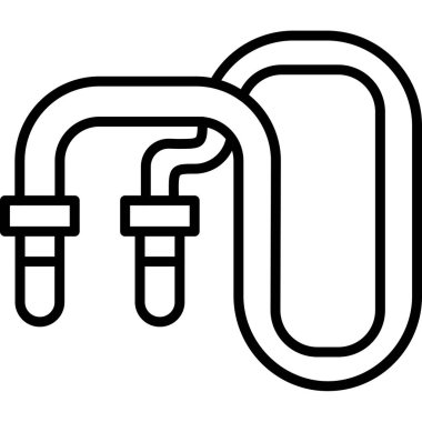 Halat düzlüğü simgesi, vektör illüstrasyonu 