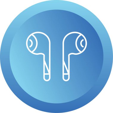 Kulaklık. Web simgesi basit illüstrasyon