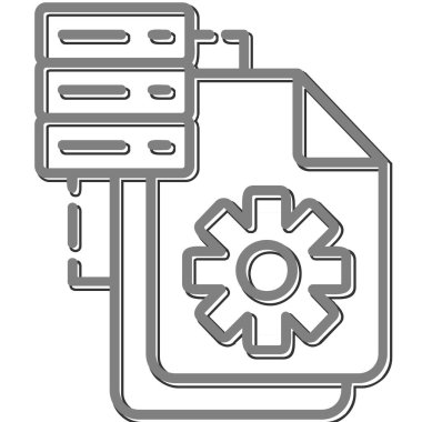Çoklu ağ işleme simgesi vektör illüstrasyonu