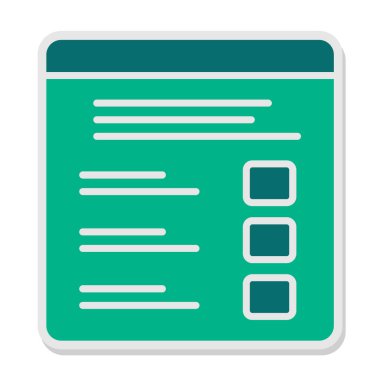 Quiz web simgesi vektör illüstrasyonu