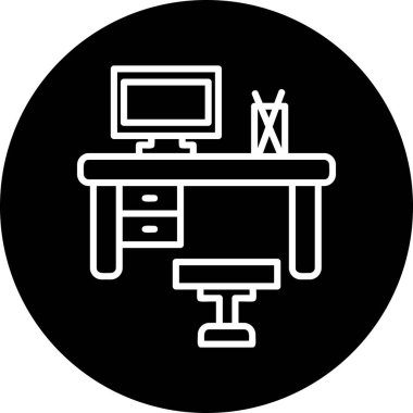 işyeri web simgesi vektör illüstrasyonu