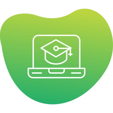 Eğitimin vektör illüstrasyonu modern simge 