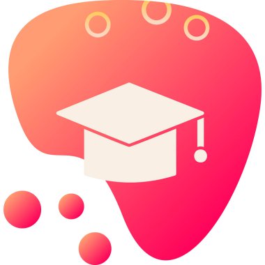 mezuniyet şapkası, web simgesi basit illüstrasyon