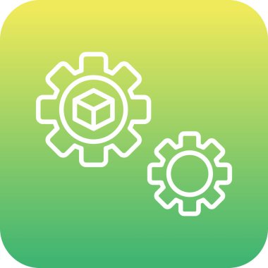 Vitesli ayar simgesi, vektör illüstrasyonu basit tasarım