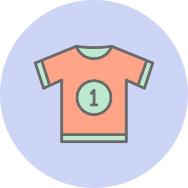 t-shirt simgesi, vektör illüstrasyonu 