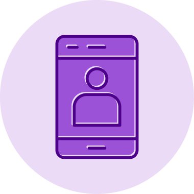 Mobil Kullanıcı simgesinin vektör çizimi