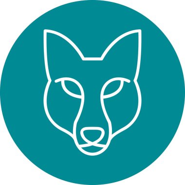 Fox Web simgesi, vektör illüstrasyonu