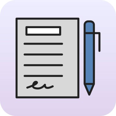 Kalem simgesi çizimi olan planlayıcı