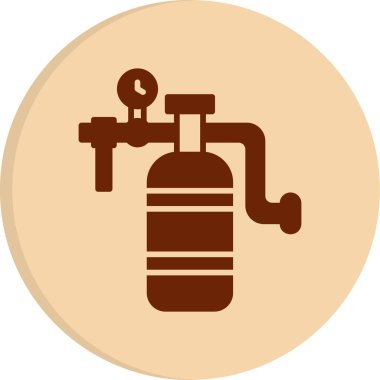 Oxygen Tank modern simgesinin vektör çizimi            