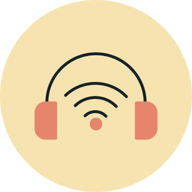 Çevrimiçi Podcast ikon vektör çizimi