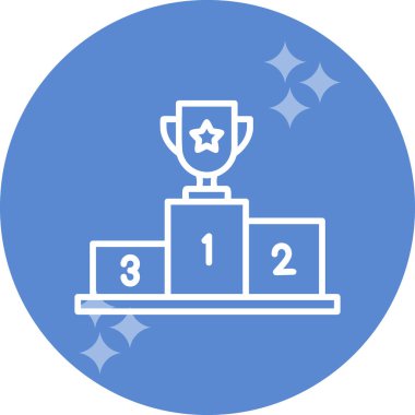 Kazanan kupa ikonu. özet çizimi 