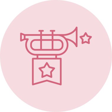 Trompet simgesi, vektör illüstrasyonu basit tasarım