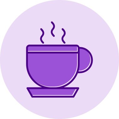 Kahve Kupası web simgesi, vektör çizim 