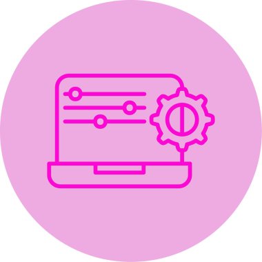 Simgeyi ayarlamanın vektör illüstrasyonu 