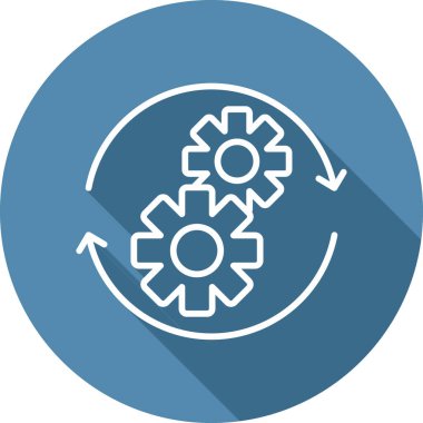 Otomasyon web simgesi, vektör illüstrasyonu