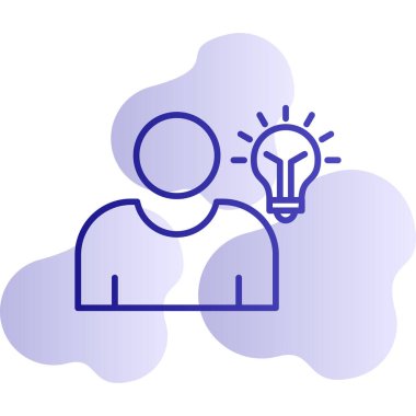 Fikir simgesinin vektör illüstrasyonu 