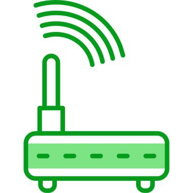 WiFi yönlendirici kutsal kişilerin resmi, vektör çizim
