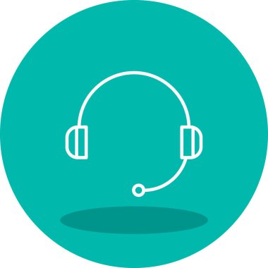 Kulaklık. Web simgesi basit illüstrasyon