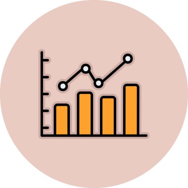 bar çizelgesi simgesi, vektör illüstrasyonu 