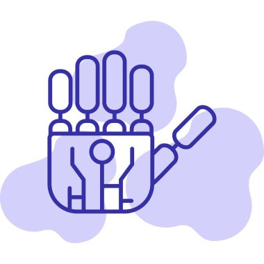 Modern Robotik El simgesinin vektör çizimi           