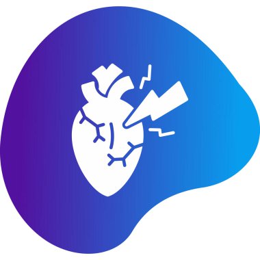 Kalp krizi. Web basit hastalık simgesi