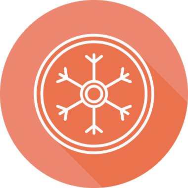 Kar tanesi. Web simgesi basit illüstrasyon 