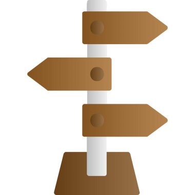 yön işareti simgesi, vektör illüstrasyonu 