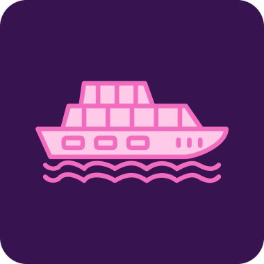 Yolcu gemisi. Web simgesi basit illüstrasyon