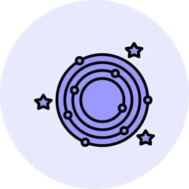 Galaxy web simgesinin vektör illüstrasyonu 