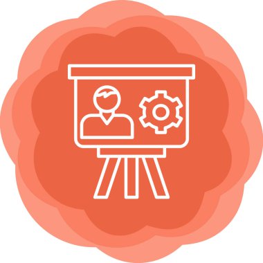 Proje Yönetimi düz simge vektör çizimi 