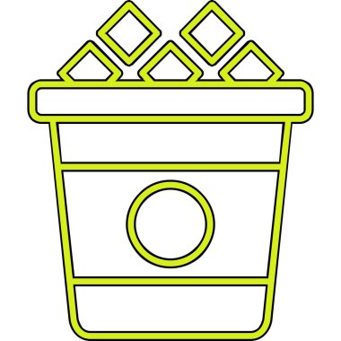 Buz Kovası ikonu vektör illüstrasyonu